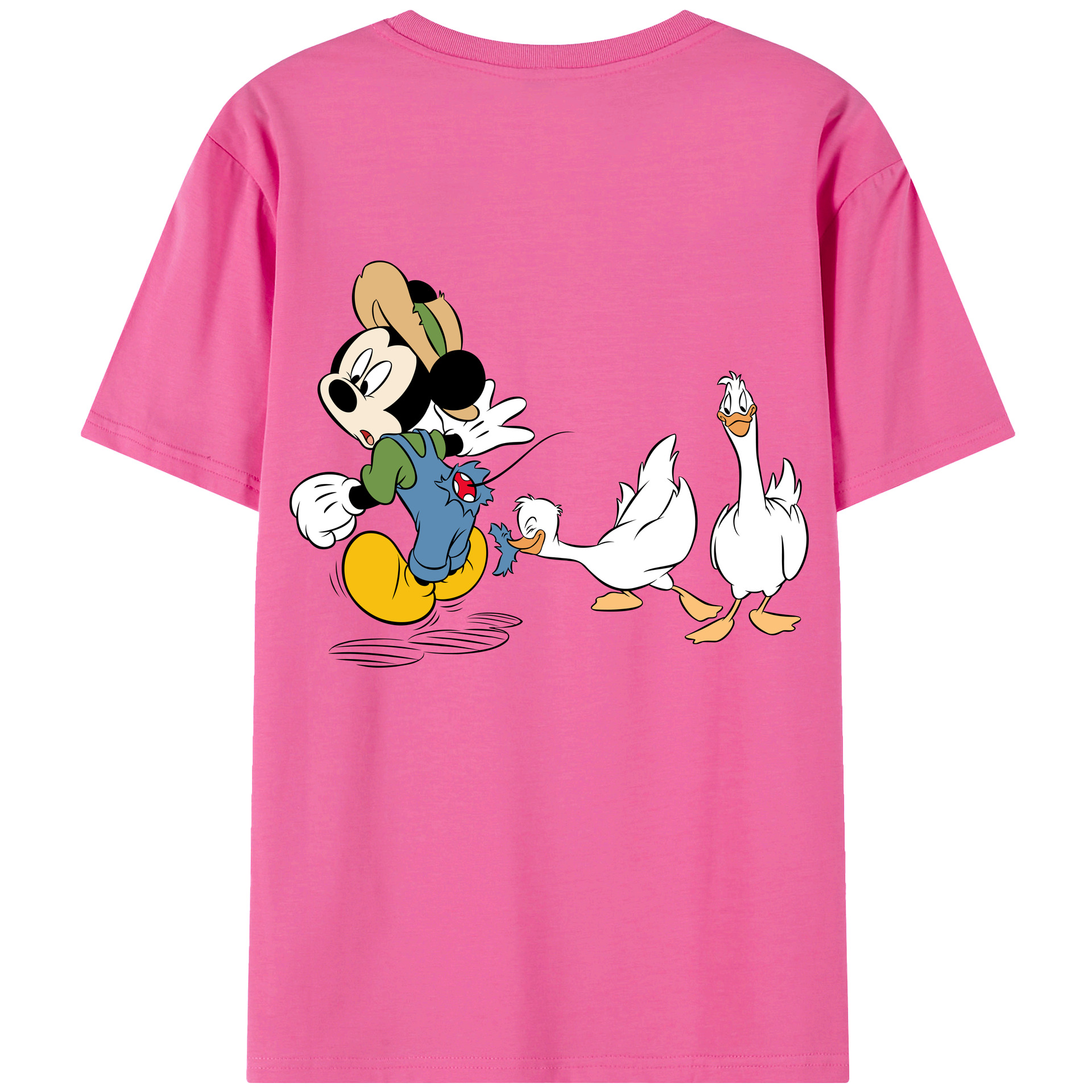 （画像用） ミッキーマウス Mickey Mouse レディース半袖Tシャツ(バックプリント)